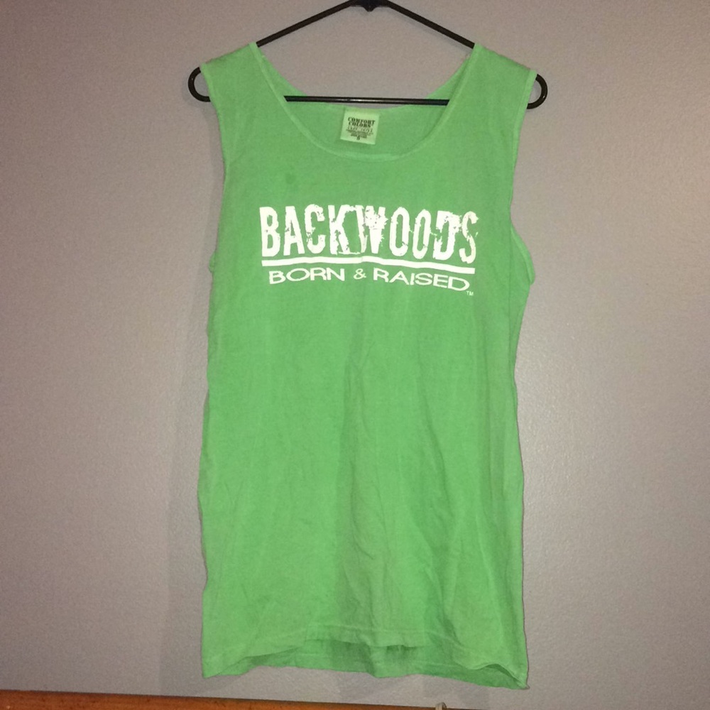 Backwoods born and raised tank top
